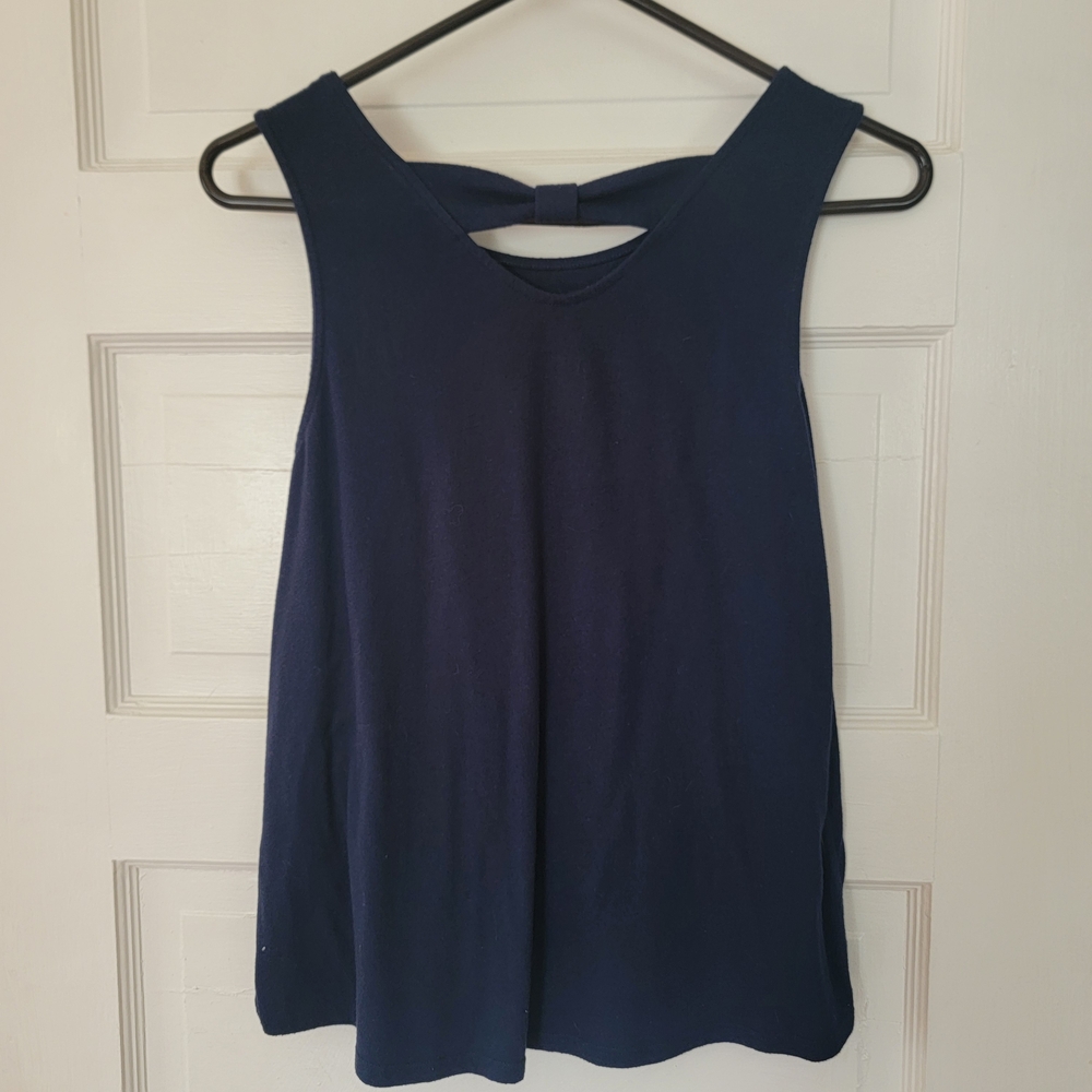 SO Deep Blue Sleeveless Top
